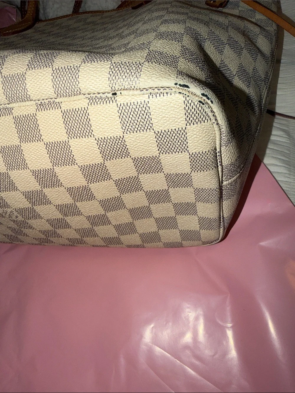 Louis Vuitton Damier Azur Rose Ballerine MM neverfull tote - Picture 14 of 17
